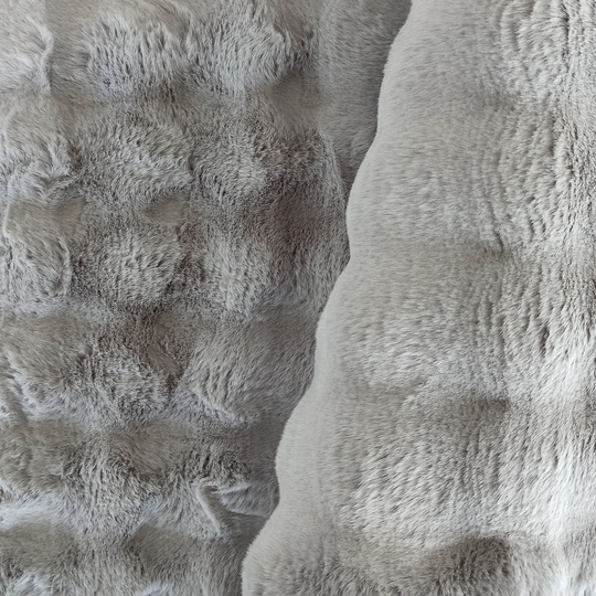 Mięciutki dywan typu rabbit MERLIN 3D- Szary