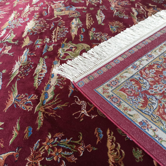 Wytworny dywan Qum Silk 10- bordowy