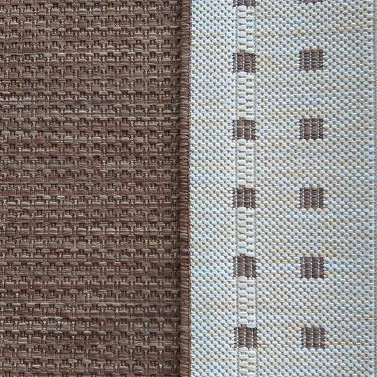 Nowoczesny dywan sznurkowy OUTDOOR dwustronny MODERN 11 Brązowy