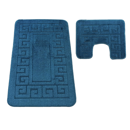 Komplet łazienkowy z wycięciem pod toaletę Montenegro GRECKI- ciemny niebieski