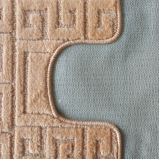 Komplet łazienkowy z wycięciem pod toaletę Montenegro Grecki- pomarańczowy