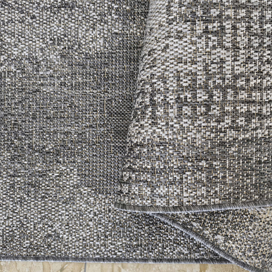 Nowoczesny dywan sznurkowy OUTDOOR dwustronny MODERN 10 Szary