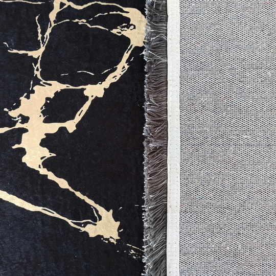 Dywan nowoczesny Opal 100- czarno- złoty