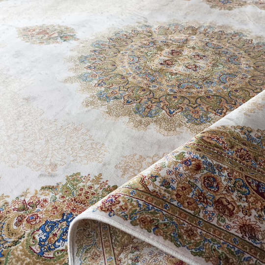 Wytworny dywan Qum Silk 03- kremowy