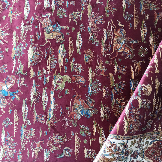 Wytworny dywan Qum Silk 10- bordowy
