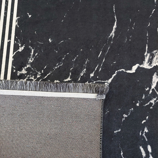 Dywan antypoślizgowy Heos New S1113 - czarno - biały