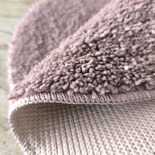 Dywan okrągły Kayoom - typu Shaggy nowoczesny, mięciutki -pudrowy róż