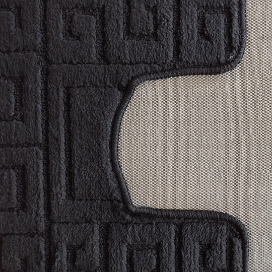 Komplet łazienkowy z wycięciem pod toaletę Montenegro GRECKI- black