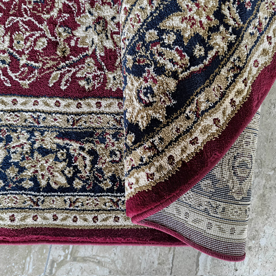 Dywan ekskluzywny czerwony Kashmir New 03 owalny