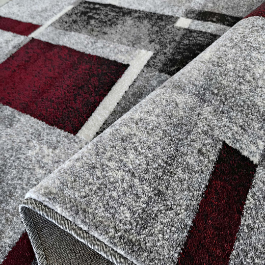 Dywan nowoczesny KOLORADO 09 szaro -bordowy