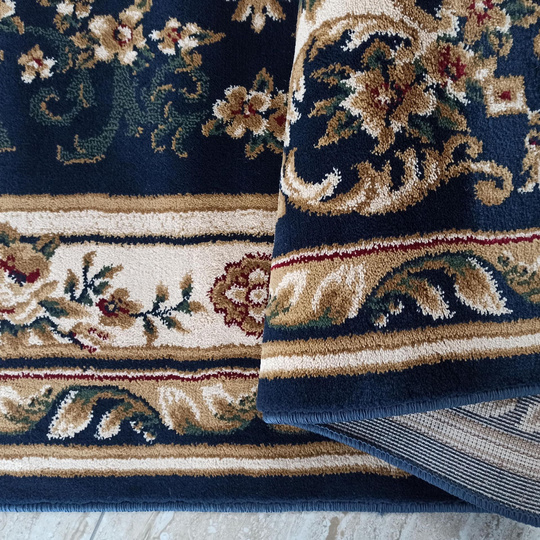 Chodnik Kashmir New 04 - granatowy - szerokość od 60 cm do 120 cm