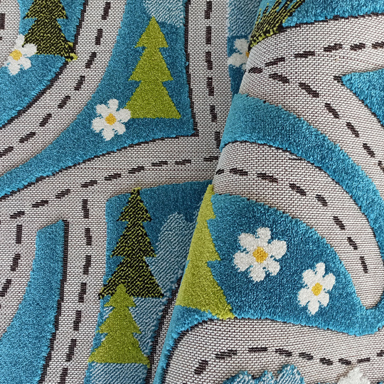 Sensoryczny dywan dziecięcy Color Kids 02- Niebieski