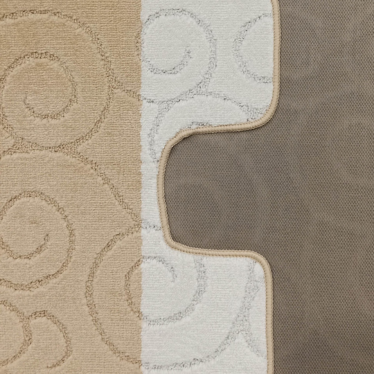 Komplet łazienkowy z wycięciem pod toaletę Montenegro XL Ślimaki - słoneczny