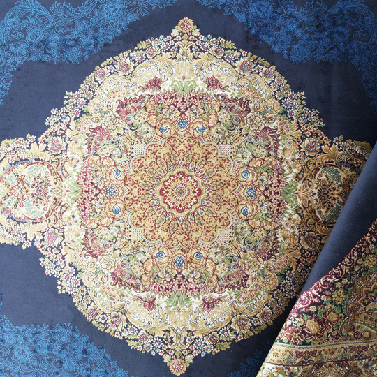Wytworny dywan Qum Silk 01- granatowy