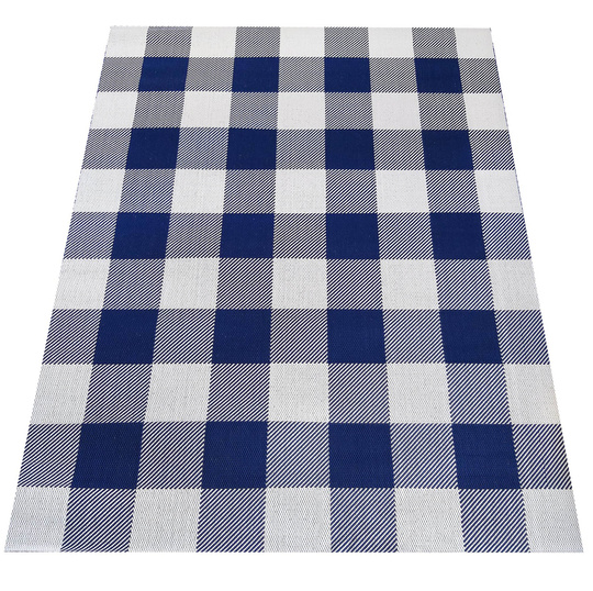 Zewnętrzny dywan sznurkowy PATIO 13- Granatowo- biały