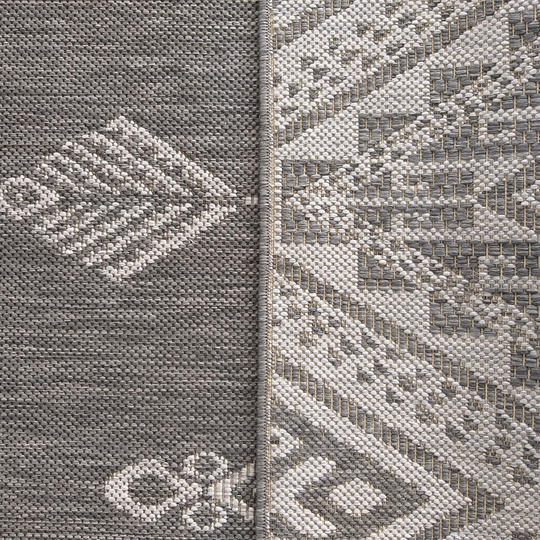 Nowoczesny dywan sznurkowy OUTDOOR dwustronny MODERN 13 Szary