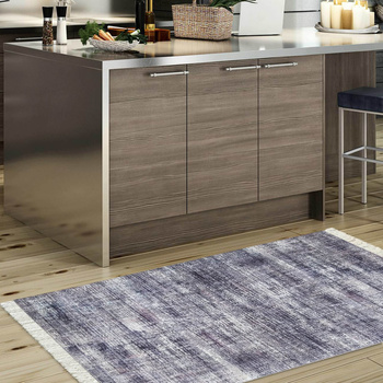 Antypoślizgowy dywan nowoczesny do kuchni - Universal 02 - do prania w pralce - szara