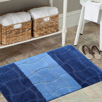 Komplet łazienkowy z wycięciem pod toaletę Montenegro XL Sarsa - niebieski