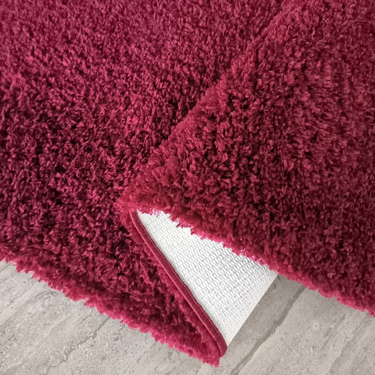 Dywan Kayoom Soft - typu Shaggy nowoczesny, mięciutki -ciemny czerwony