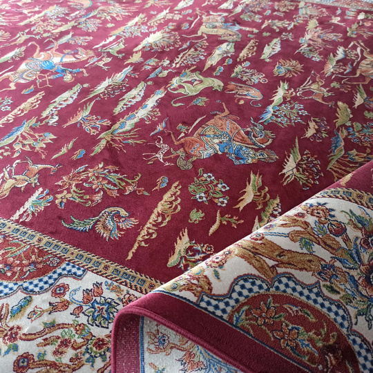 Wytworny dywan Qum Silk 10- bordowy