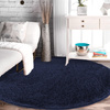Dywan okrągły Kayoom - typu Shaggy nowoczesny, mięciutki - głębia oceanu