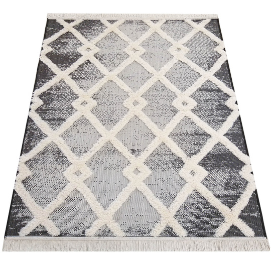 Nowoczesny dywan sznurkowy OUTDOOR- MATRIX 02- Szary