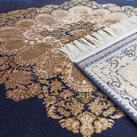 Wytworny dywan Qum Silk 02- granatowy