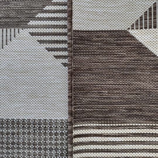 Nowoczesny dywan sznurkowy OUTDOOR dwustronny MODERN 16 brązowy