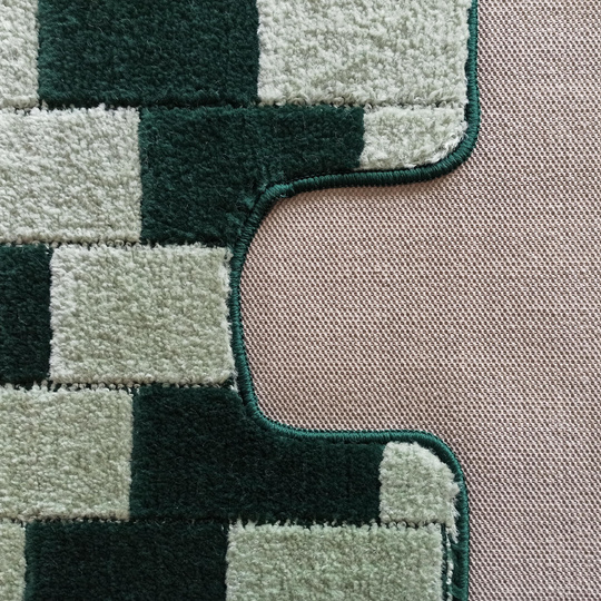 Komplet łazienkowy z wycięciem pod toaletę Montenegro XXL Cegiełki- zielony