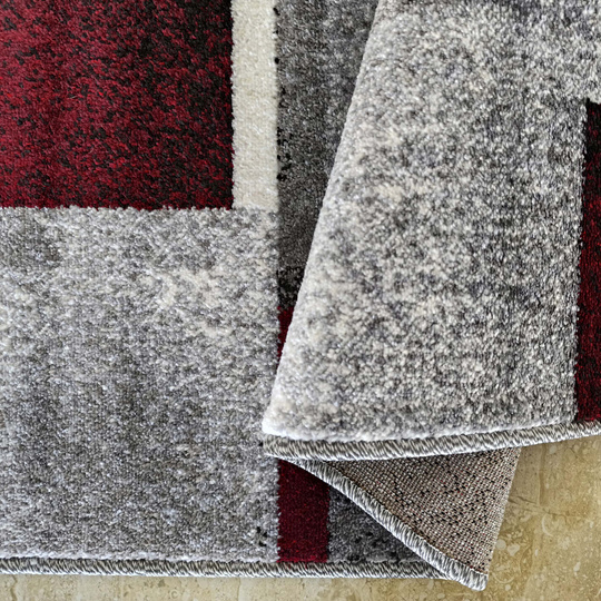 Dywan nowoczesny KOLORADO 09 szaro -bordowy