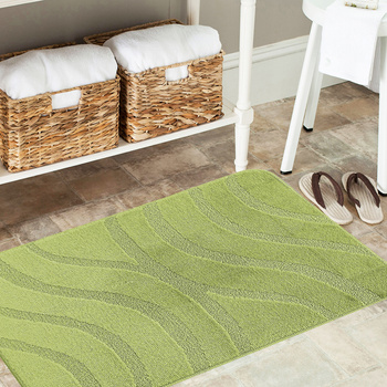 Komplet łazienkowy z wycięciem pod toaletę Montenegro Fale - pistacjowy