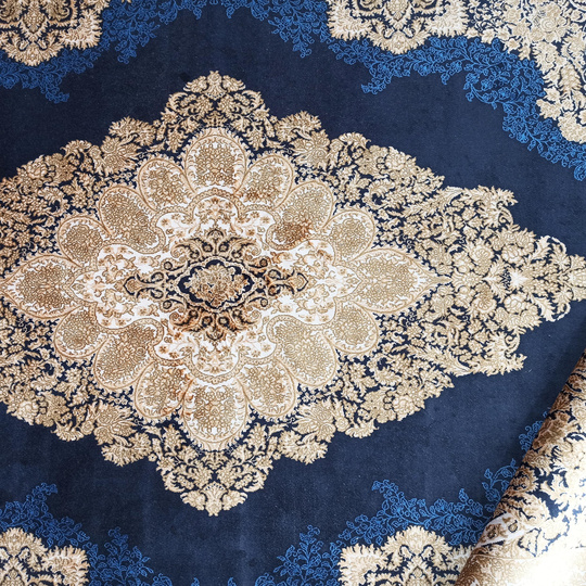 Wytworny dywan Qum Silk 02- granatowy