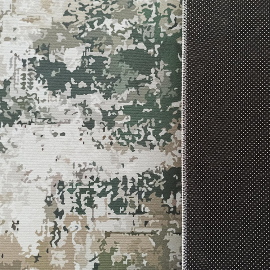 Dywan antypoślizgowy Heos New 123 - zielony - przecierany- bez frędzli