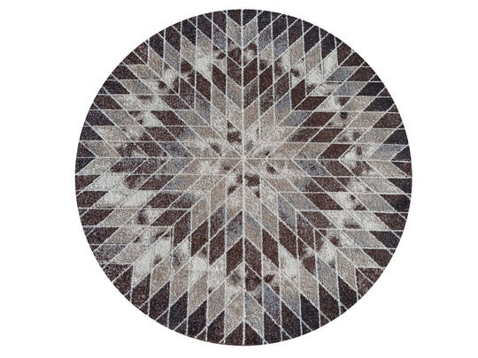Okrągły dywan nowoczesny Pula 10 brązowy
