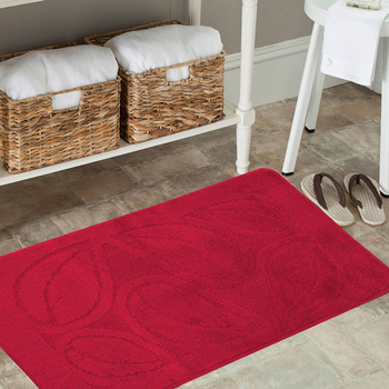 Komplet łazienkowy z wycięciem pod toaletę Montenegro Natura- malinowy