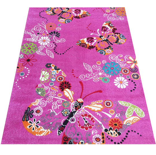 Dywan dla dzieci Diamond 114 Motyle - Różowy