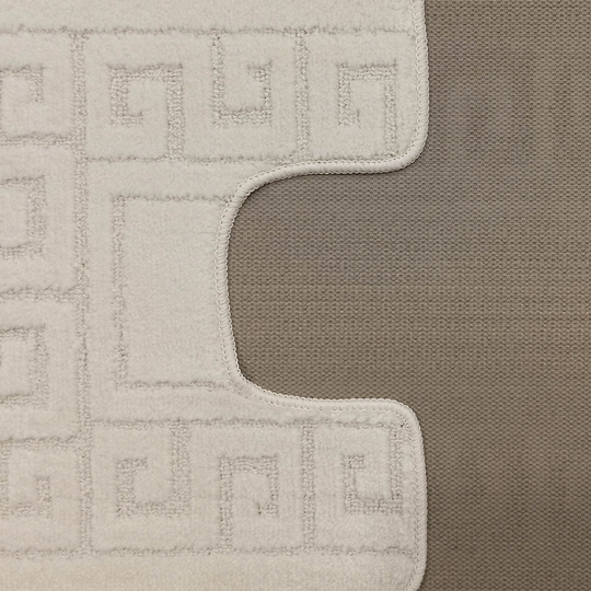 Komplet łazienkowy z wycięciem pod toaletę Montenegro GRECKI- kremowy