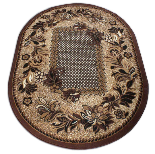 Dywan klasyczny owalny BCF Anto 01 - brązowy