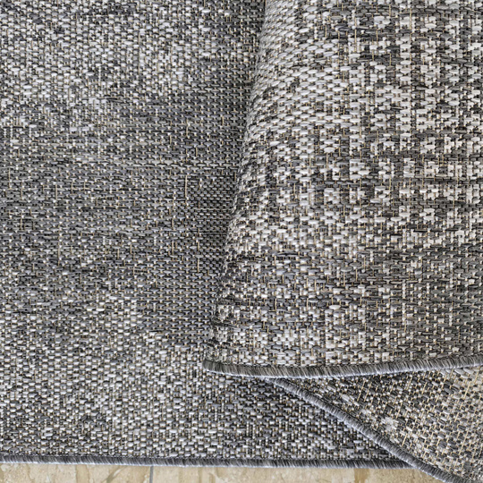 Nowoczesny chodnik sznurkowy OUTDOOR PATIO 10 - szary - szerokość od 60 cm do 120 cm