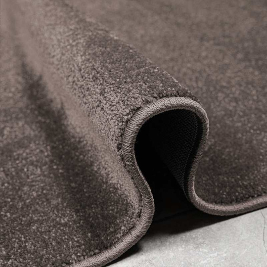 Dywan Premium koło jednolity brązowy