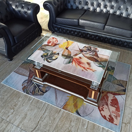 Dywan antypoślizgowy Heos New 124- liście- bez frędzli