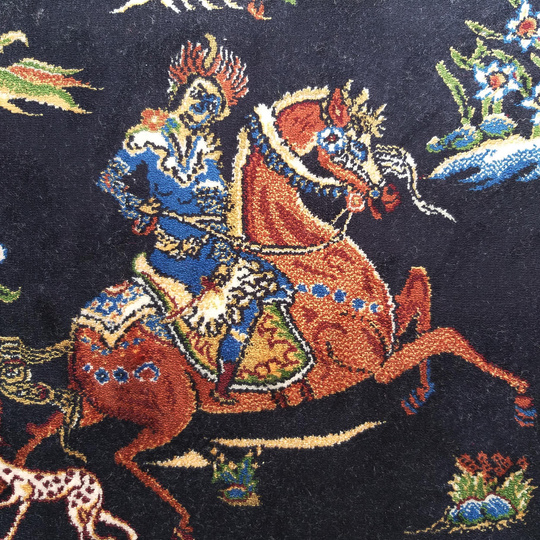 Wytworny dywan Qum Silk 10- granatowy