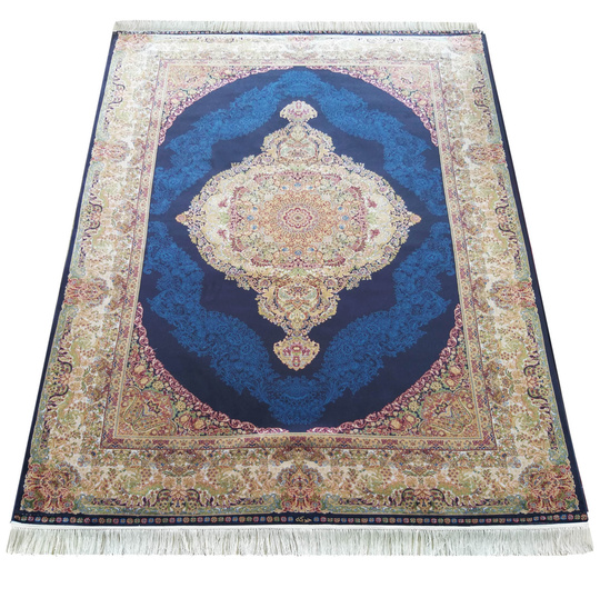 Wytworny dywan Qum Silk 01- granatowy