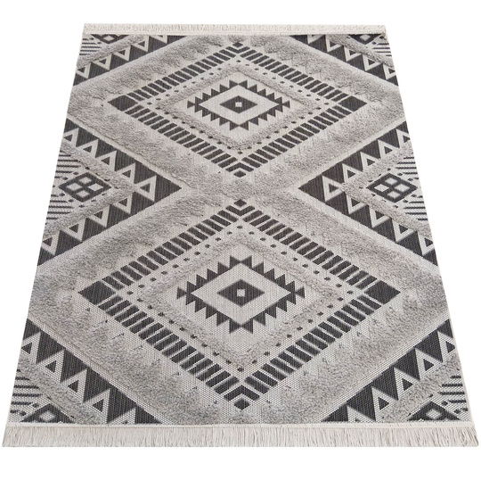 Nowoczesny dywan sznurkowy OUTDOOR- MATRIX 01- Szary