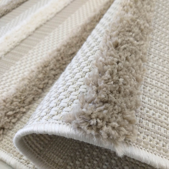 Nowoczesny dywan sznurkowy OUTDOOR- MATRIX 03- piaskowy beż