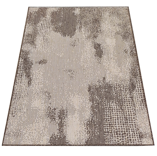 Nowoczesny dywan sznurkowy OUTDOOR dwustronny MODERN 10 brązowy