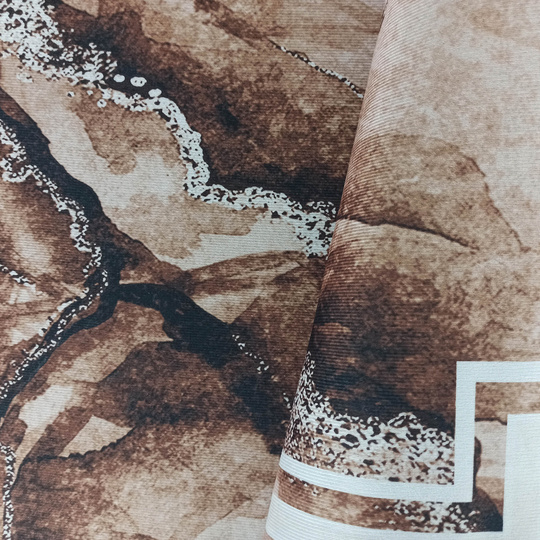 Komplet łazienkowy antypoślizgowy Heos New 118 - brązowy- bez frędzli