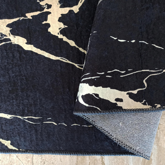 Dywan nowoczesny Opal 100- czarno- złoty