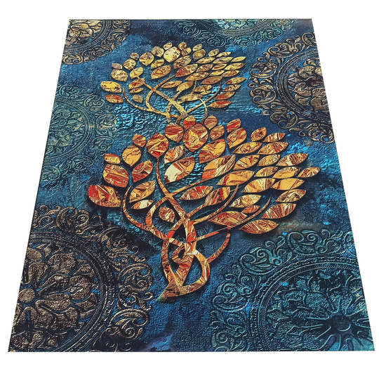 Wycieraczka dywanowa, wewnętrzna, antypoślizgowa, Heos New 125 drzewo szczęścia- 60x100 cm