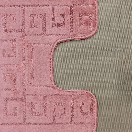 Komplet łazienkowy z wycięciem pod toaletę Montenegro GRECKI - różowy